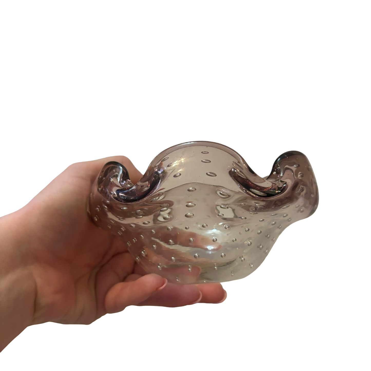 Light Purple Bullicante Glass Ashtray