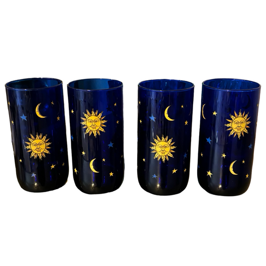 Libbey Celestial Cobalt Blue Tumbler Set of Four