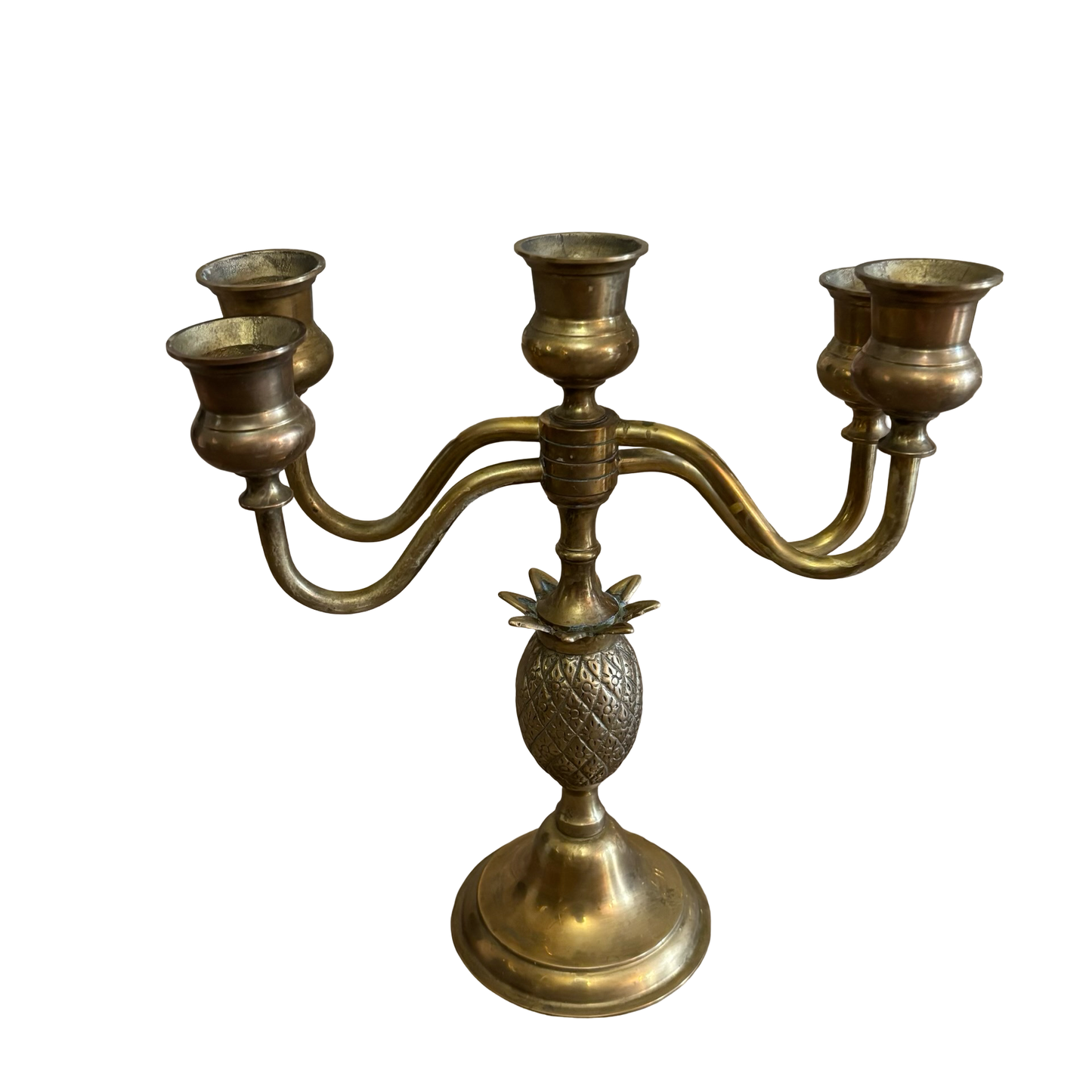 Brass Adjustable Pineapple Candelabra