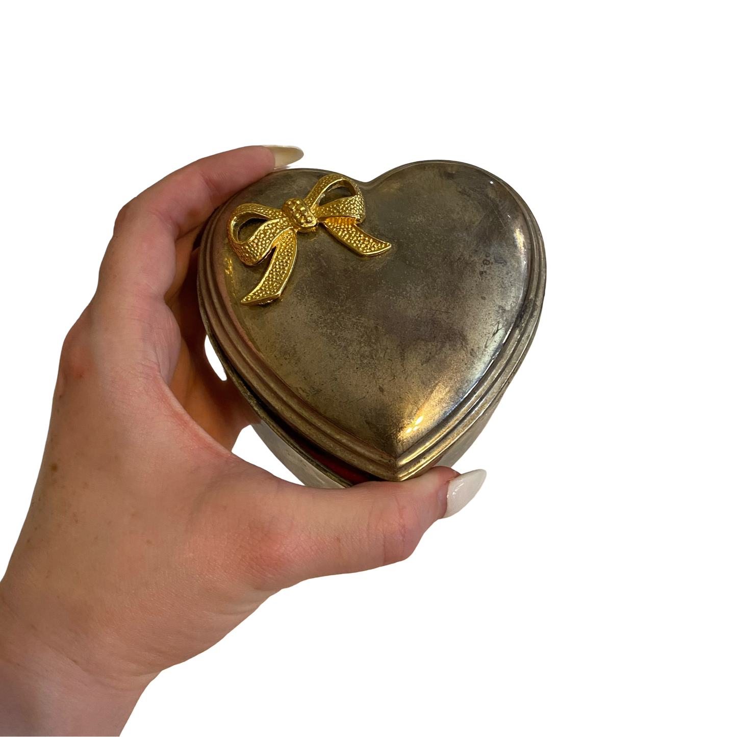 Silver and Brass Heart Box