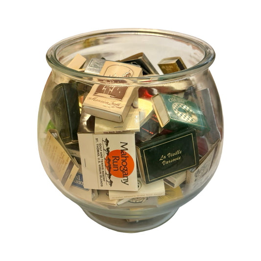 Large Glass Fish Bowl of Vintage Matches