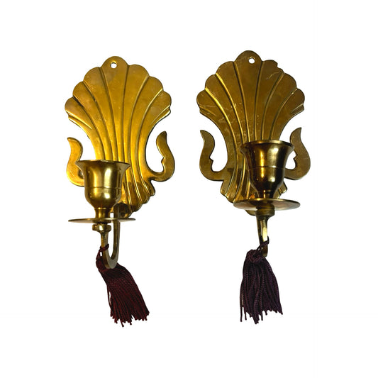 Brass Sconce Pair