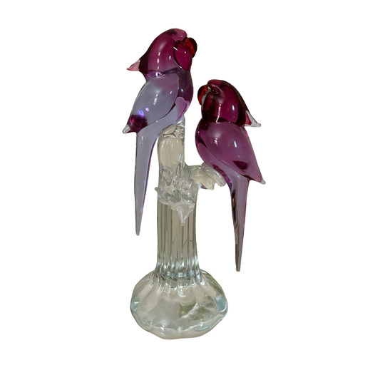 Pino Signoretto Signed Murano Glass Birds