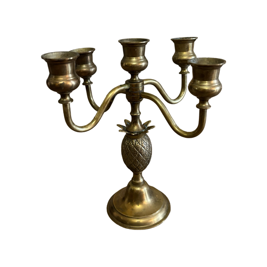 Brass Adjustable Pineapple Candelabra