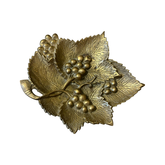 Brass Grape Leaf Tray