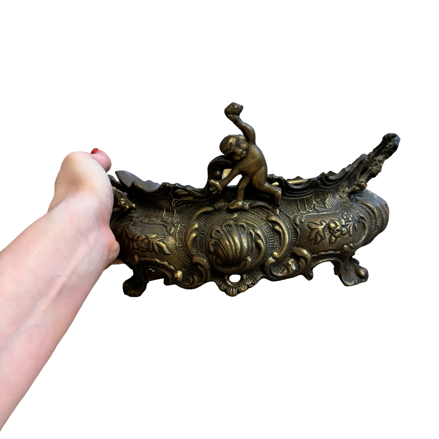 Brass Cherub Jardiniere