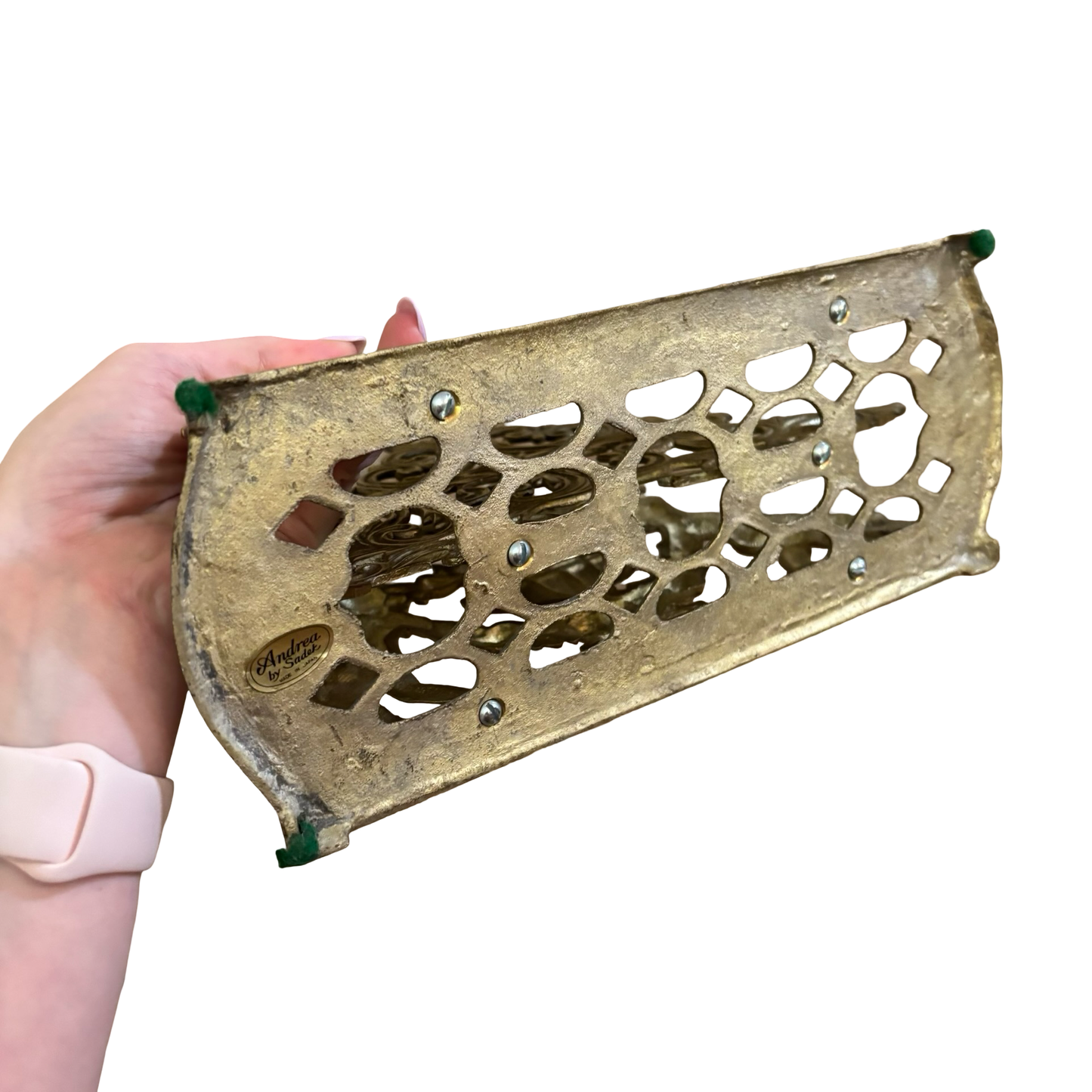 Large Ornate Brass Letter Holder