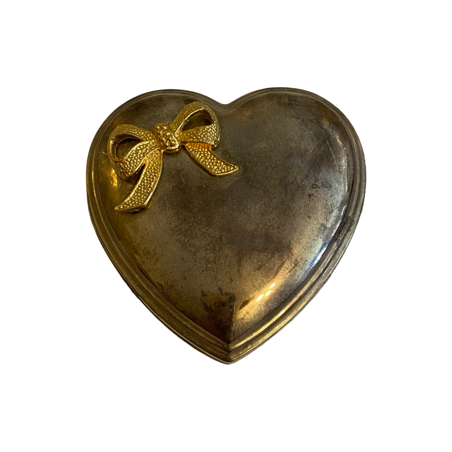 Silver and Brass Heart Box