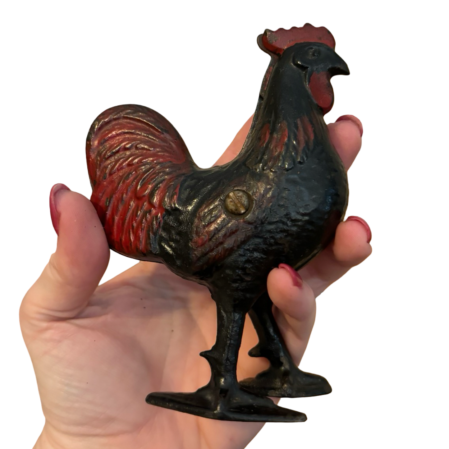 Cast Iron Rooster Chicken Bank