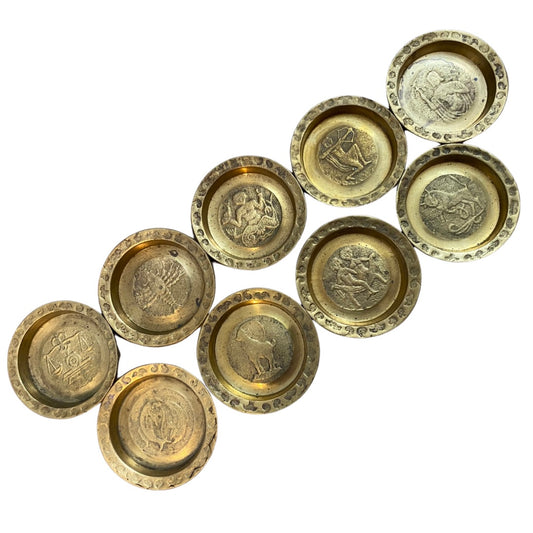 Brass Zodiac Coasters