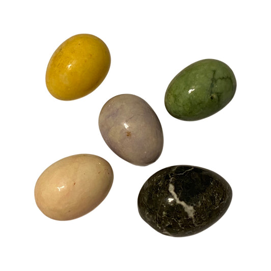 Set of Five Alabaster Eggs