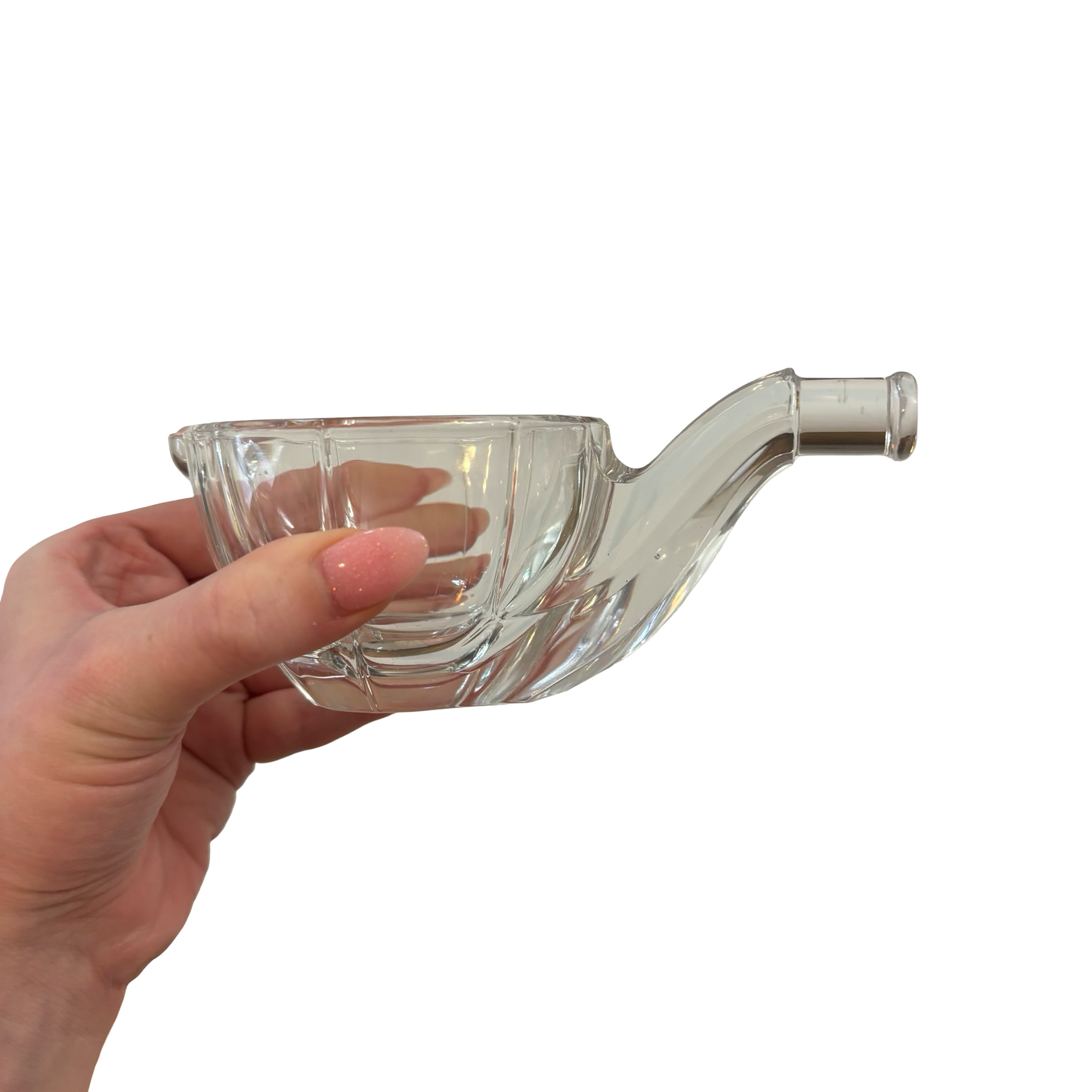 Val St. Lambert Crystal Pipe Ashtray