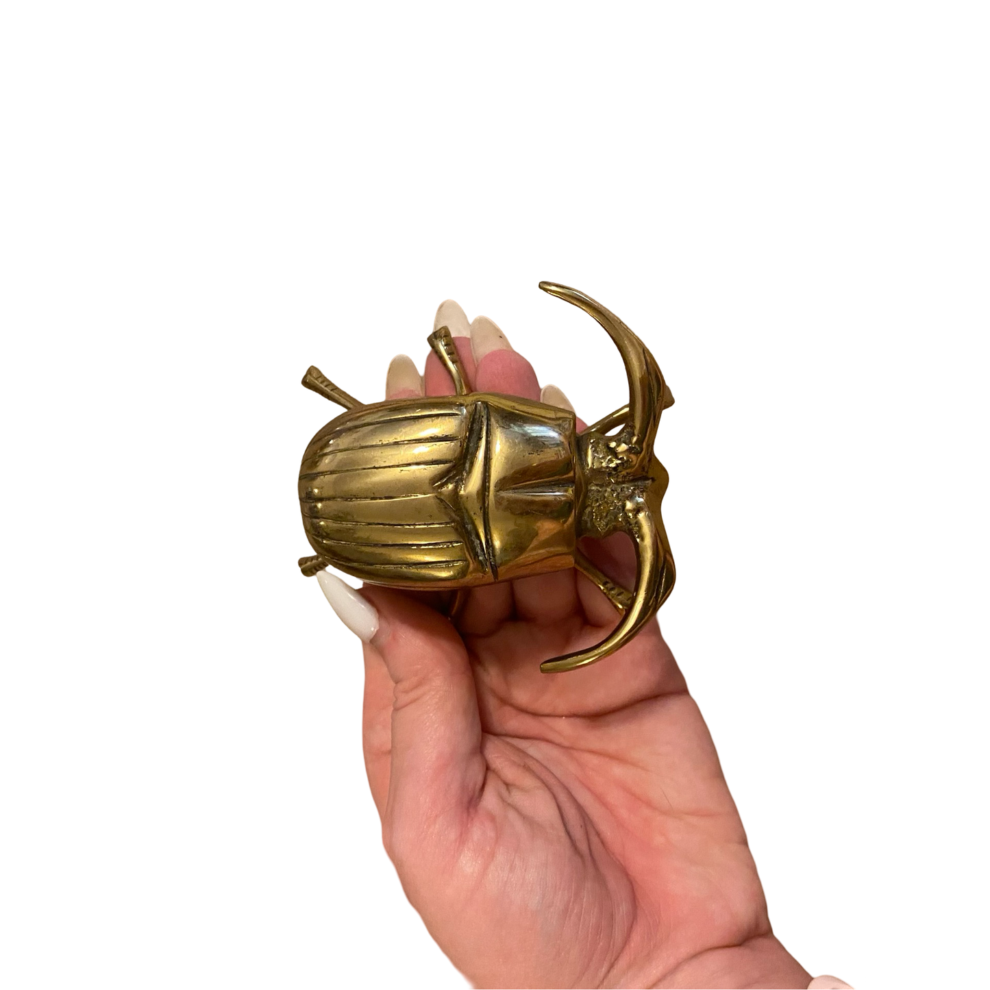 Brass Scarab Beetle Ashtray