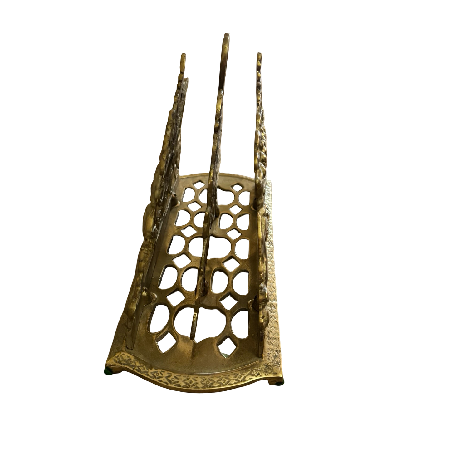 Large Ornate Brass Letter Holder