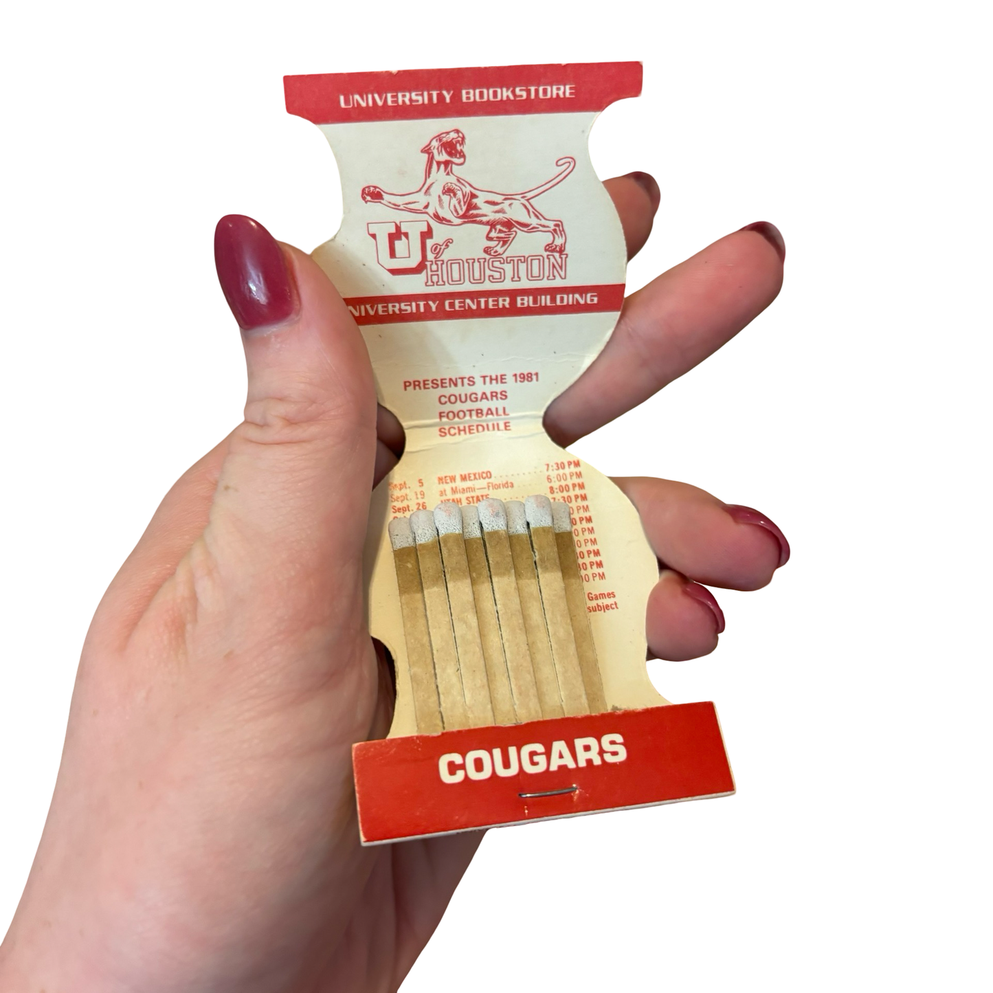 University of Houston Matchbook