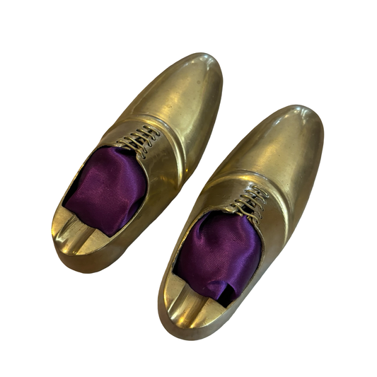 Brass Shoe Ashtray Duo