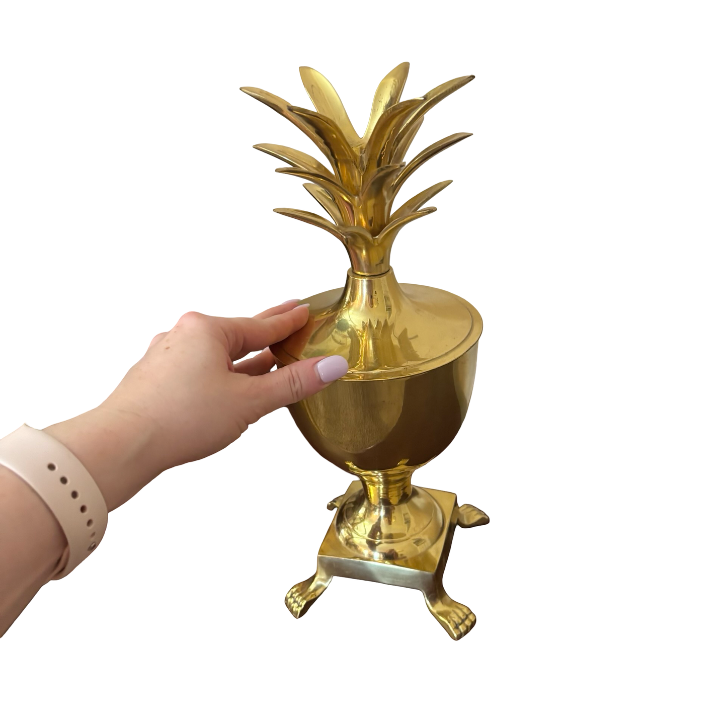 Large Brass Pineapple Urn