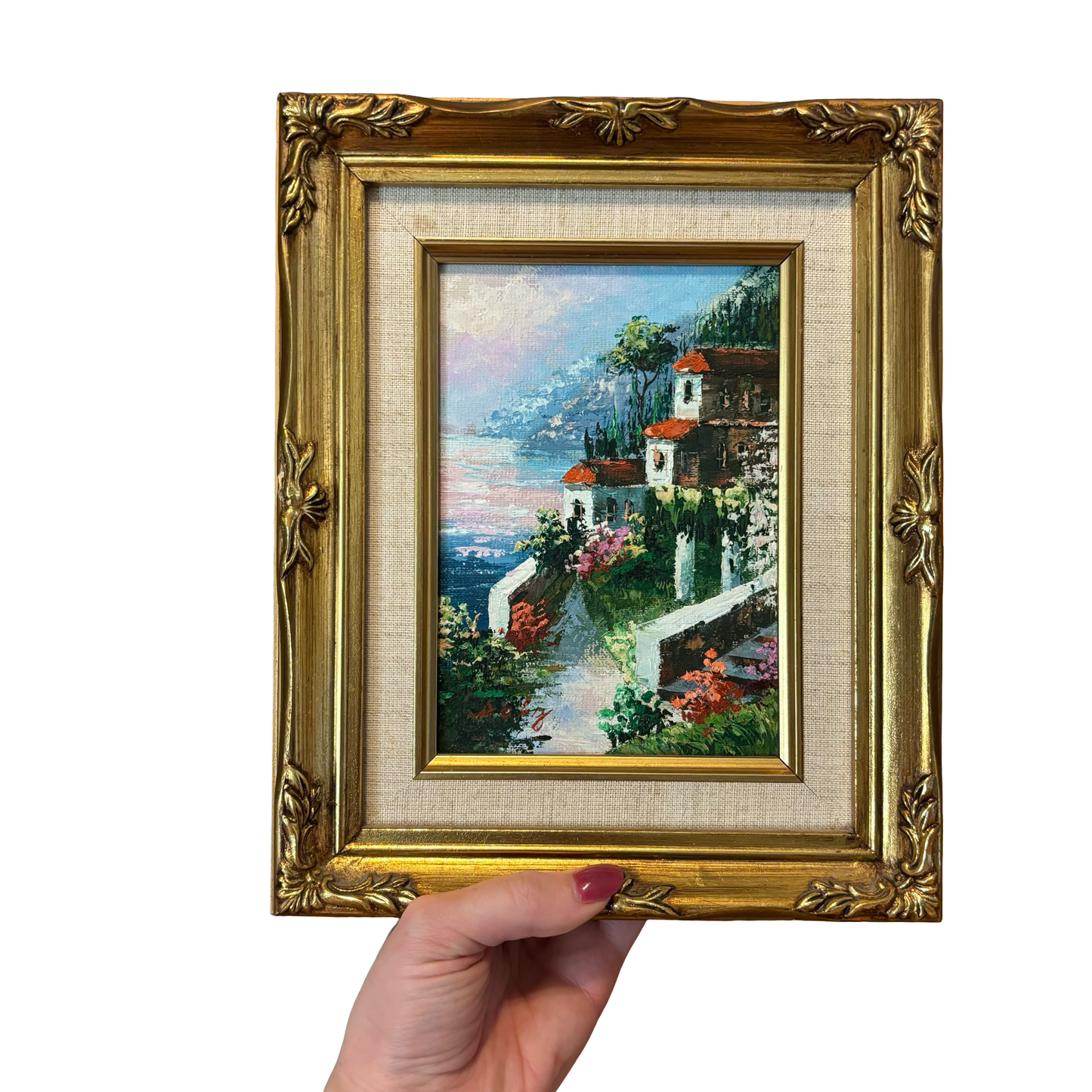 Framed Cityscape Painting