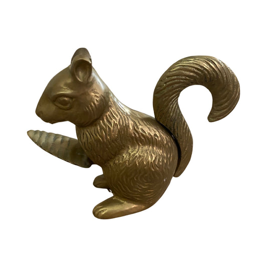 Brass Squirrel Nutcracker