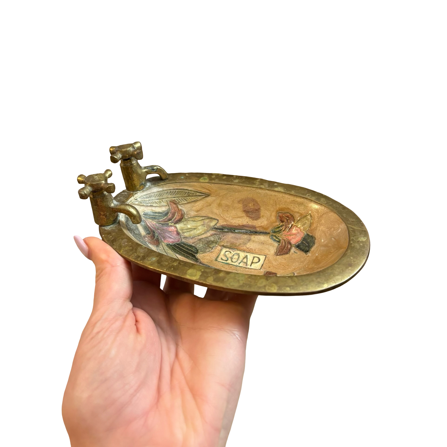 Brass Bathtub Enameled Soap Dish