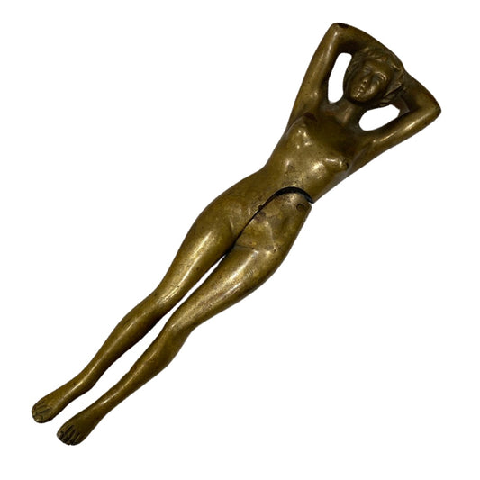 Brass Woman Nude Nutcracker