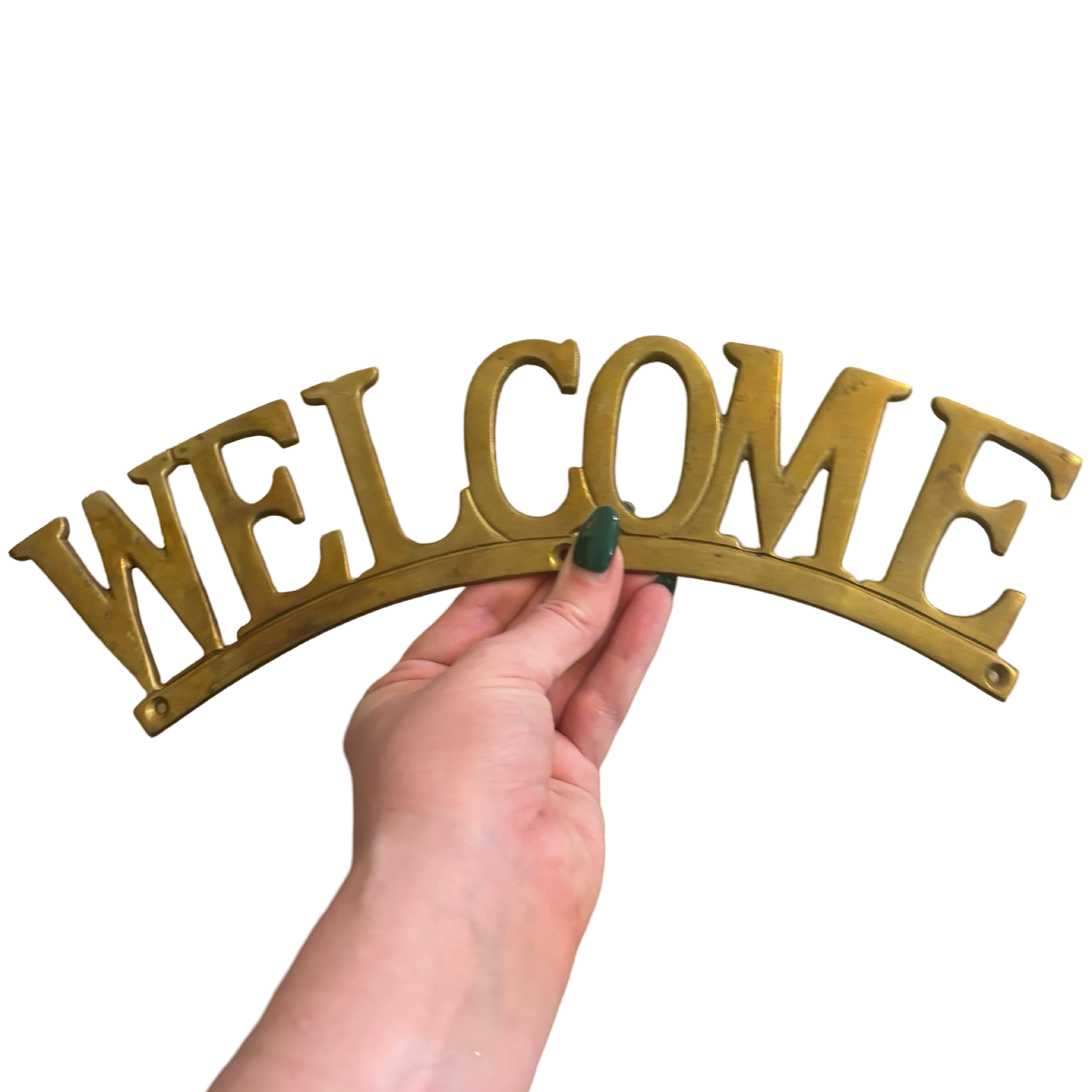 Brass Welcome Sign