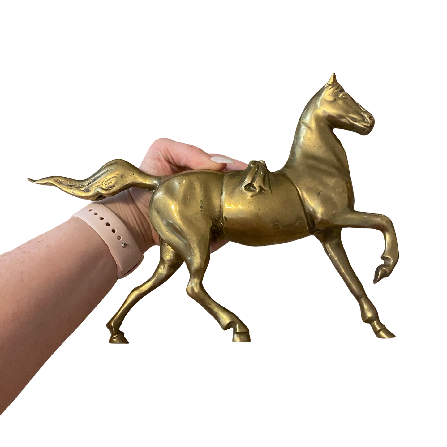 Large Brass Horse