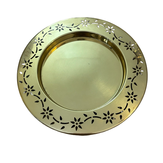 Brass Flower Plate/Tray