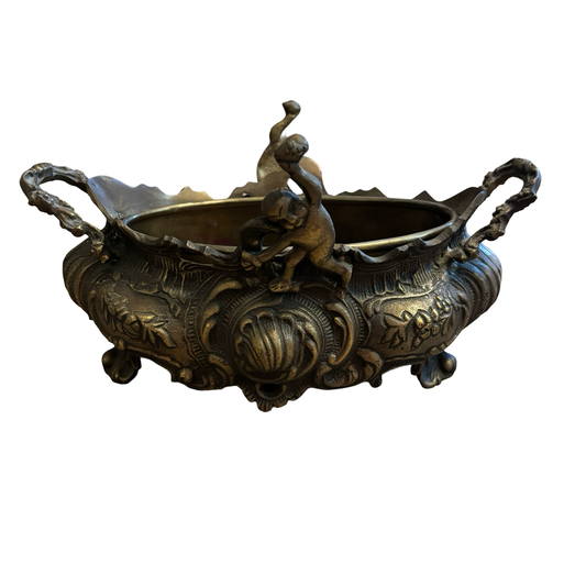 Brass Cherub Jardiniere