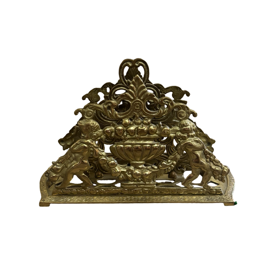 Large Ornate Brass Letter Holder