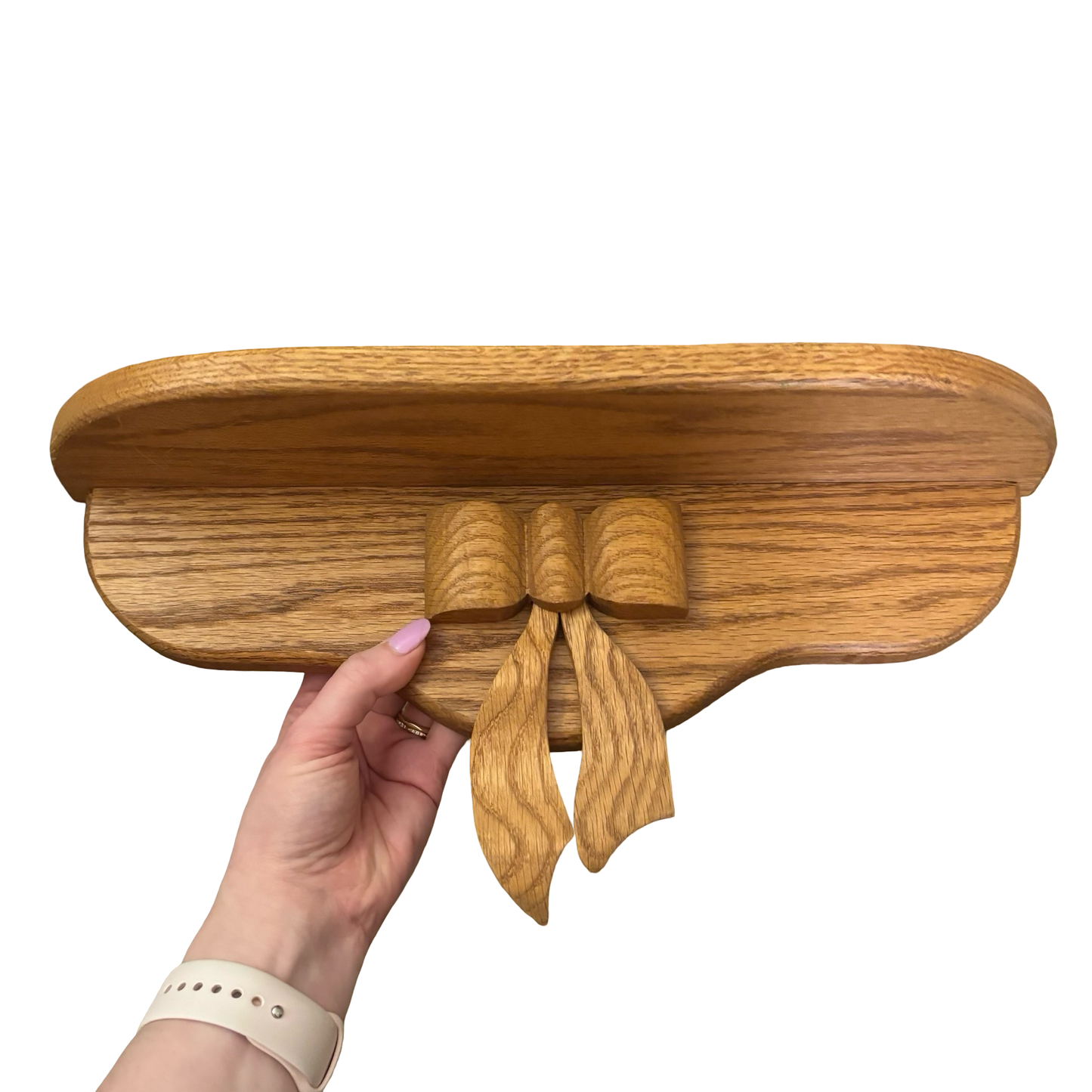 Wooden Bow Wall Shelf