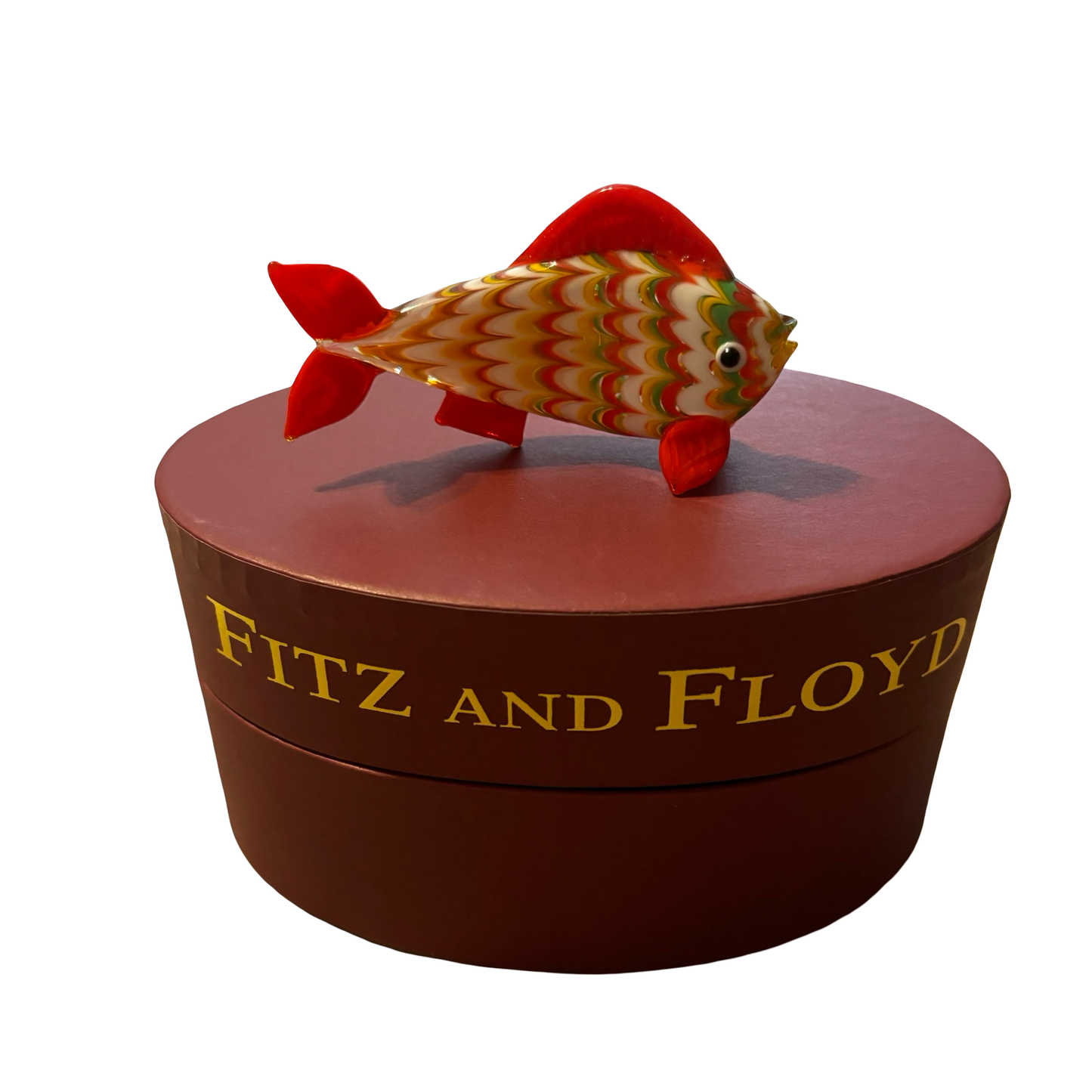 Fitz and Floyd Glass Orange Tail Fish