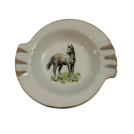 Porcelain Horse Ashtray