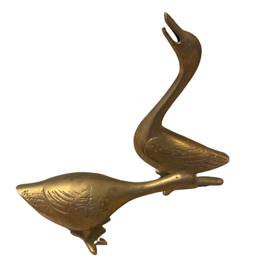 Brass Goose Pair
