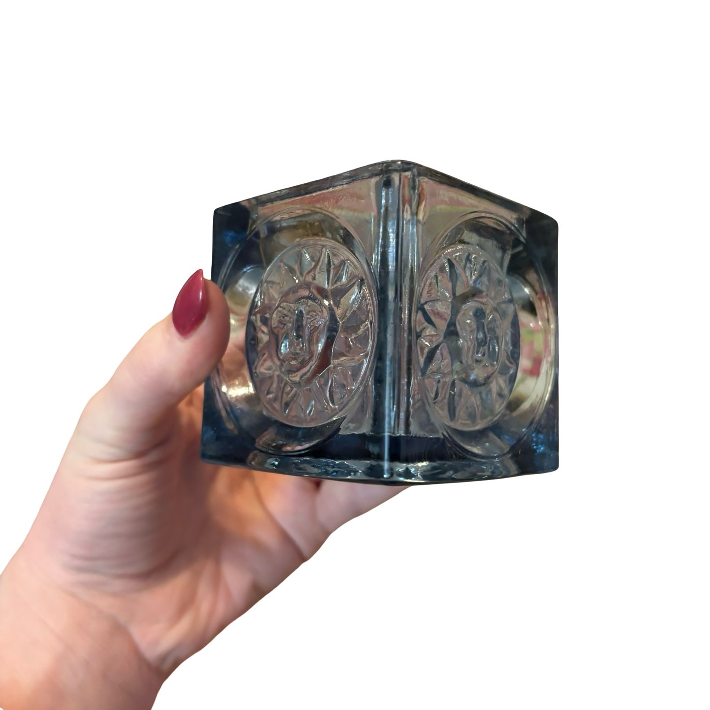 Blue Sun Viking Glass Votive