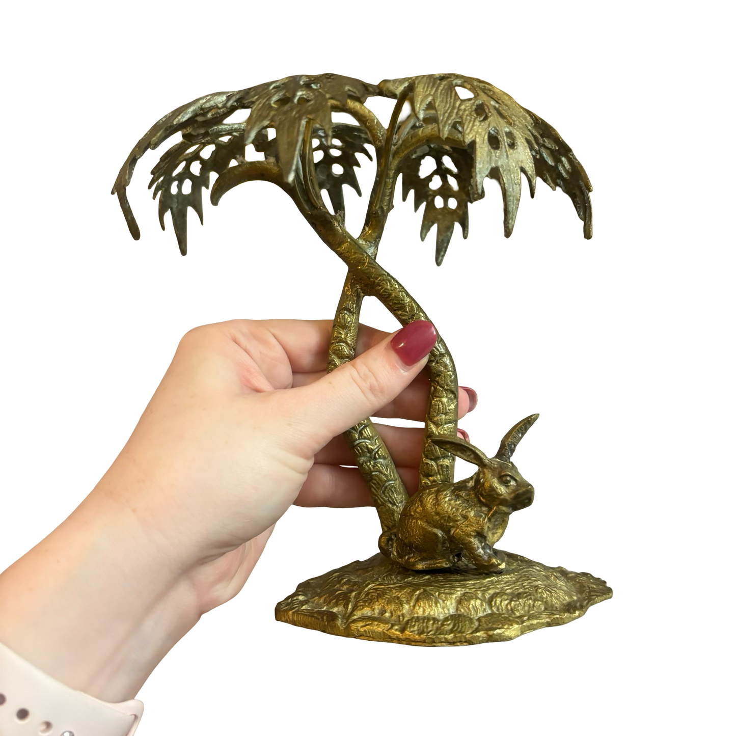 Brass Tree with Rabbit