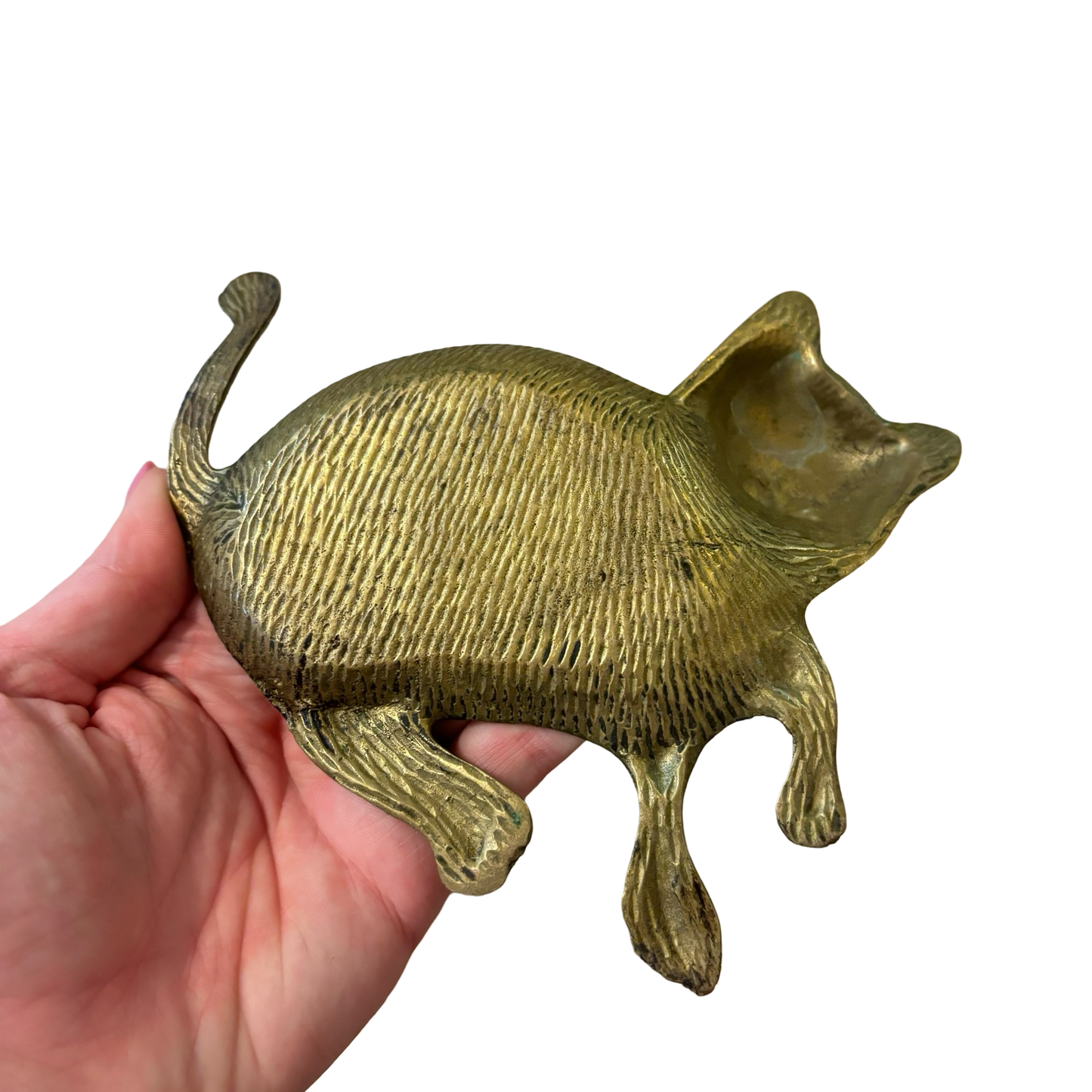 Brass Cat Trinket Dish