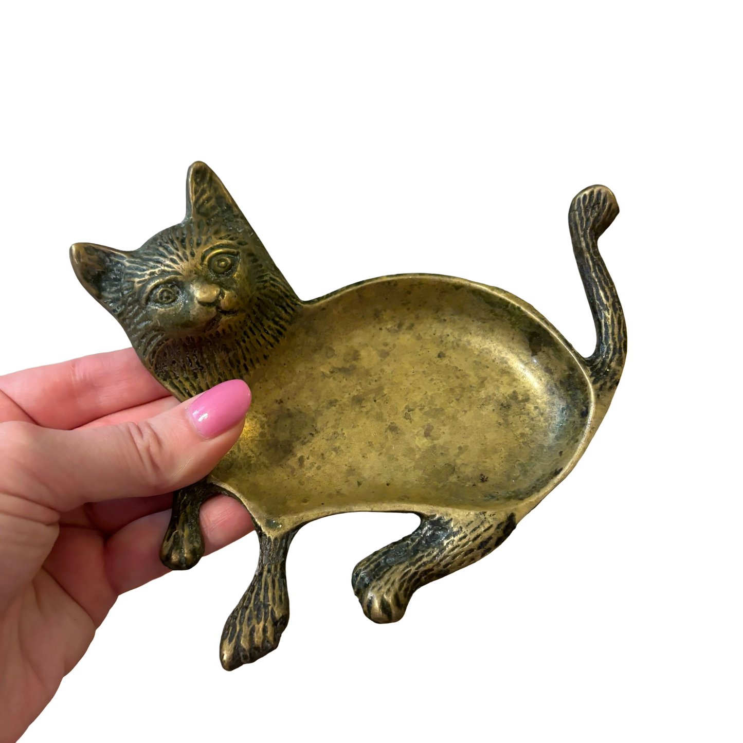 Brass Cat Trinket Dish