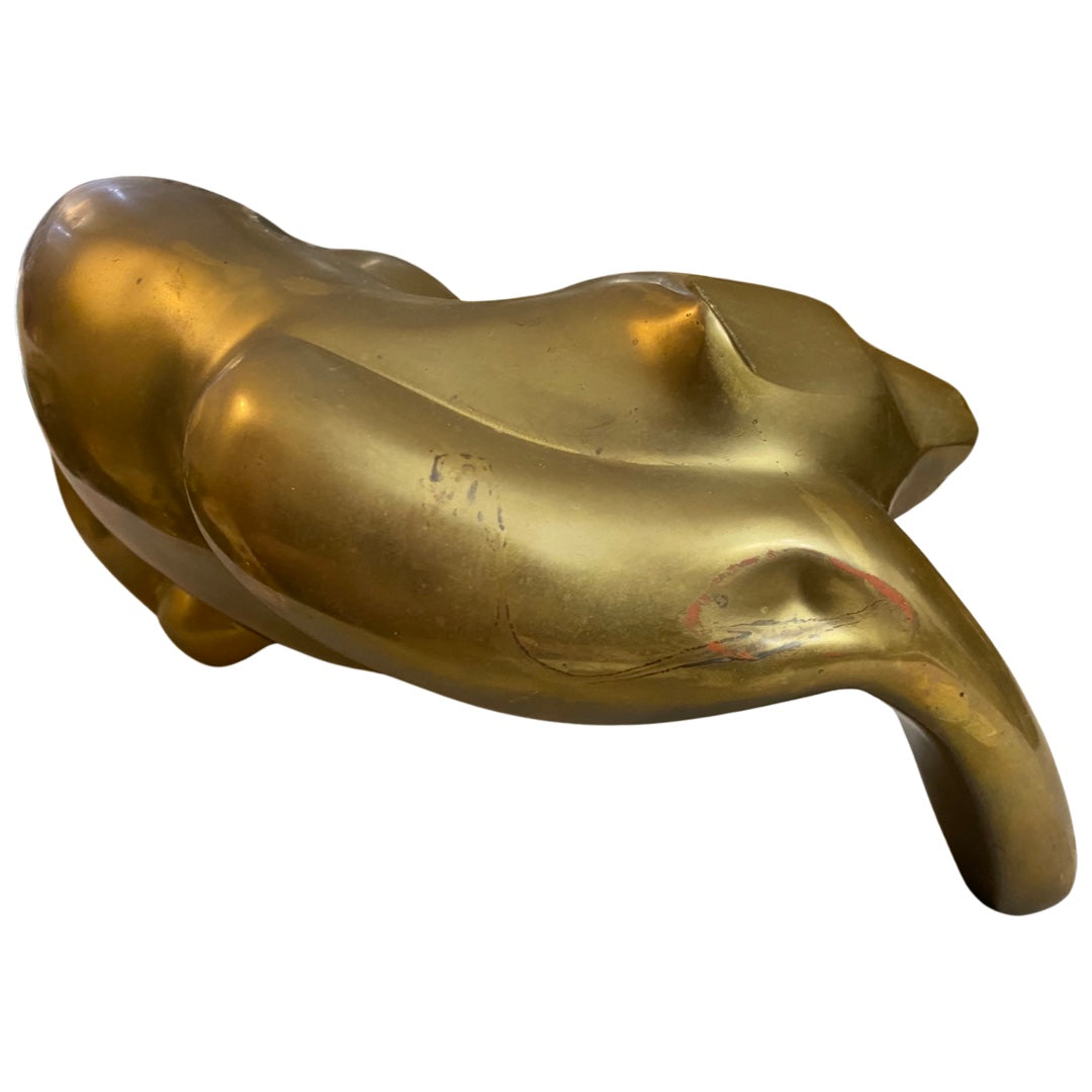 Brass Panther Shelf Sitter