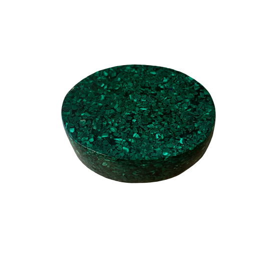 Oval Malachite Inlay Box