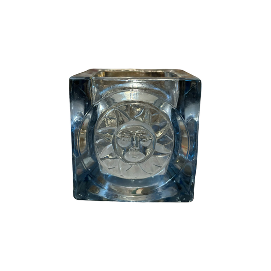 Blue Sun Viking Glass Votive