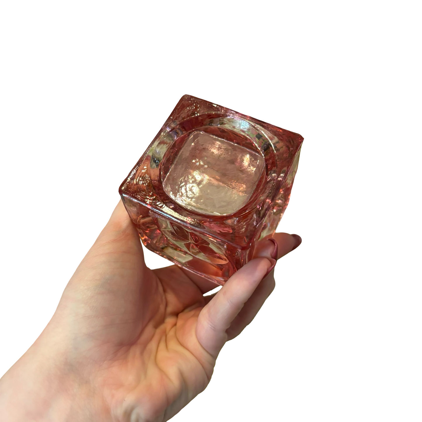 Pink Star Viking Glass Votive