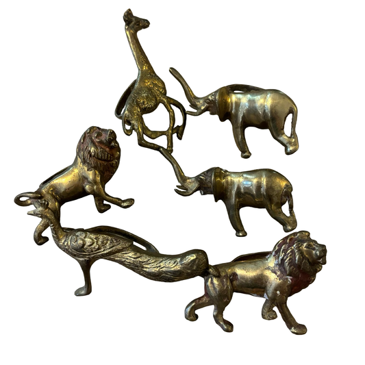 Brass Animal Napkin Rings