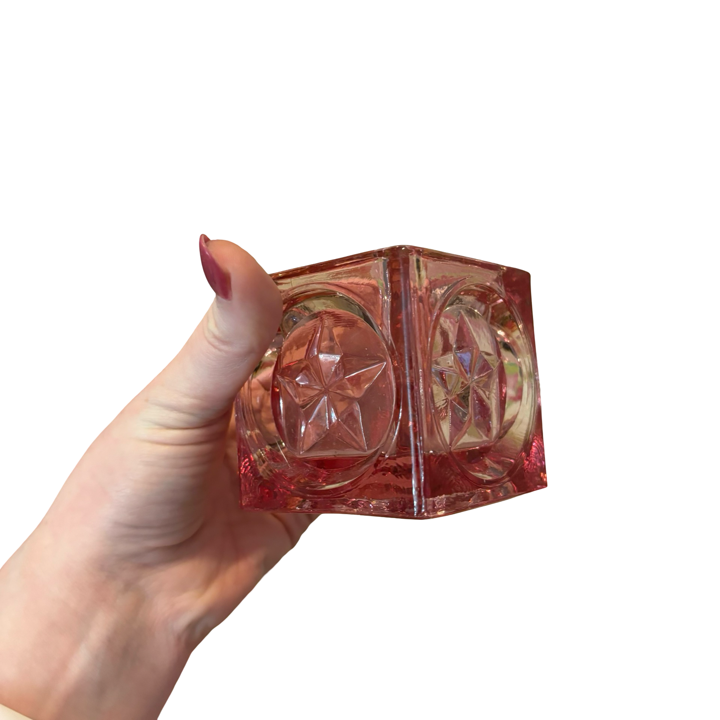 Pink Star Viking Glass Votive