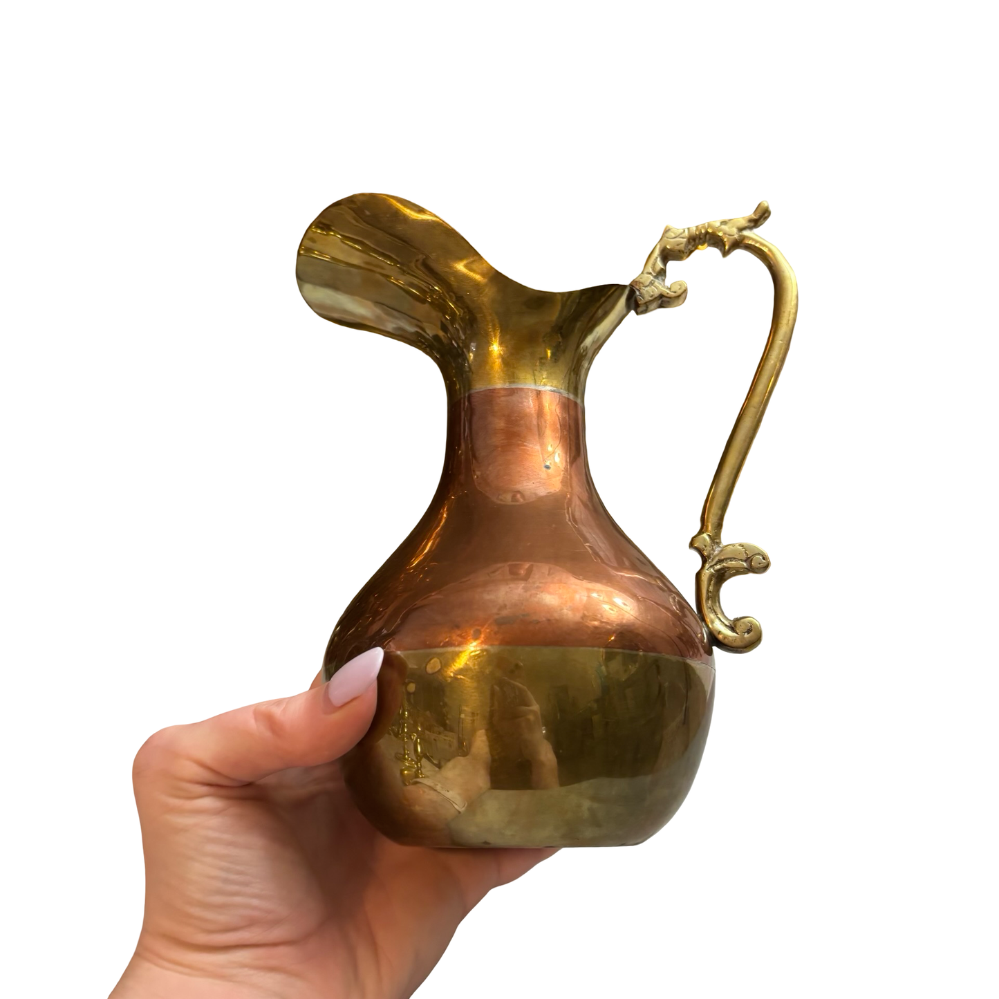 Brass and Copper Pitcher