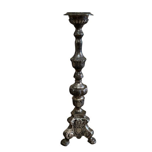Extra Large Silver Altar Candlestick