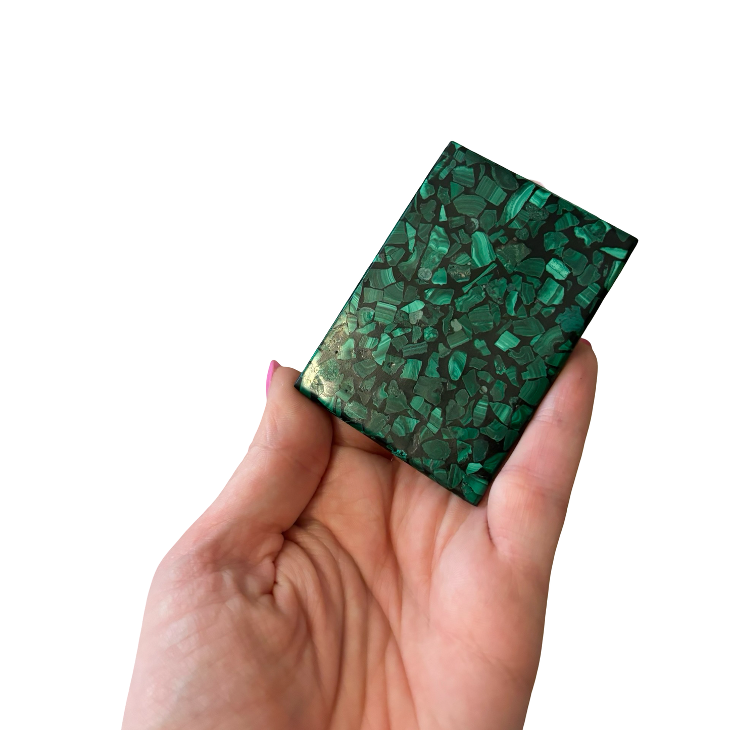Rectangular Malachite Inlay Box