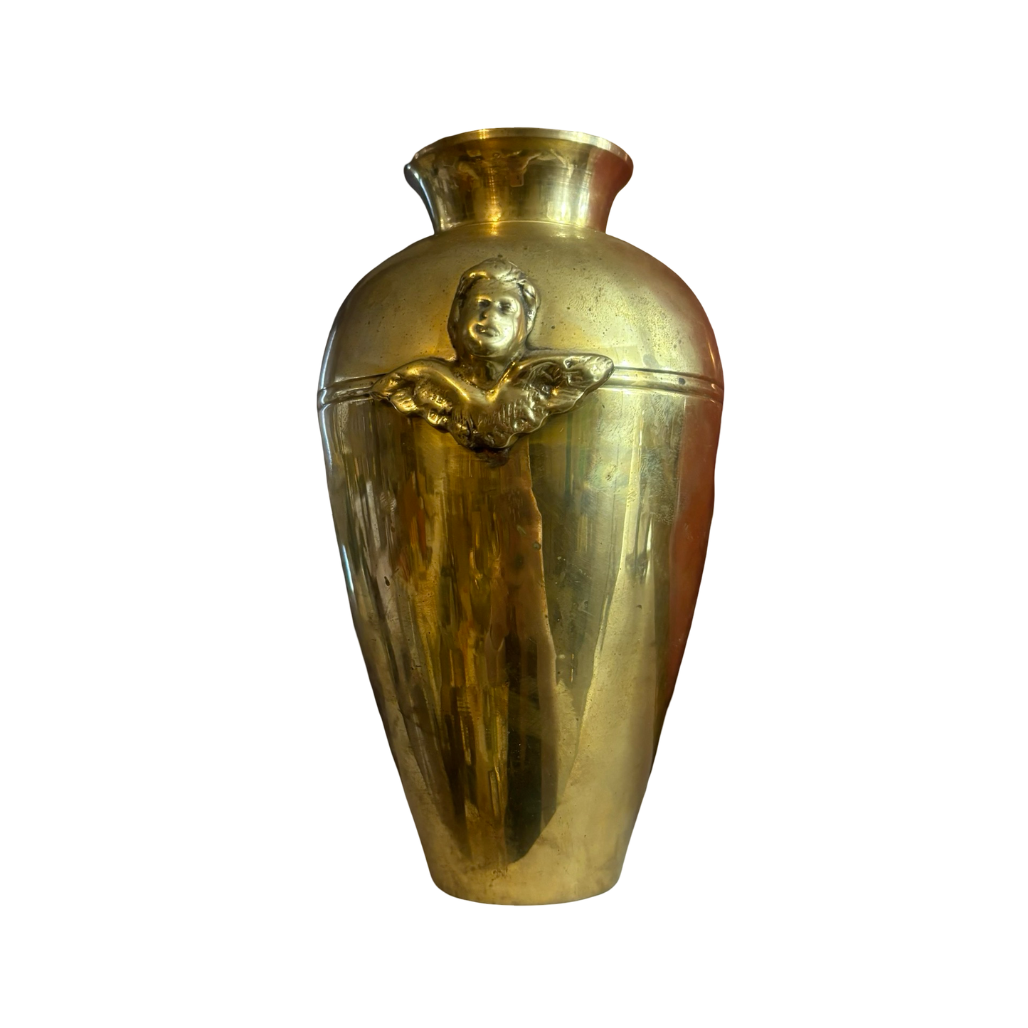 Brass Cherub Vase