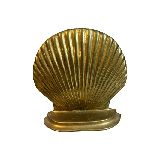 Single Brass Shell Bookend
