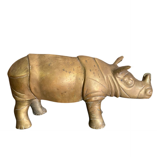 Huge Brass Rhino